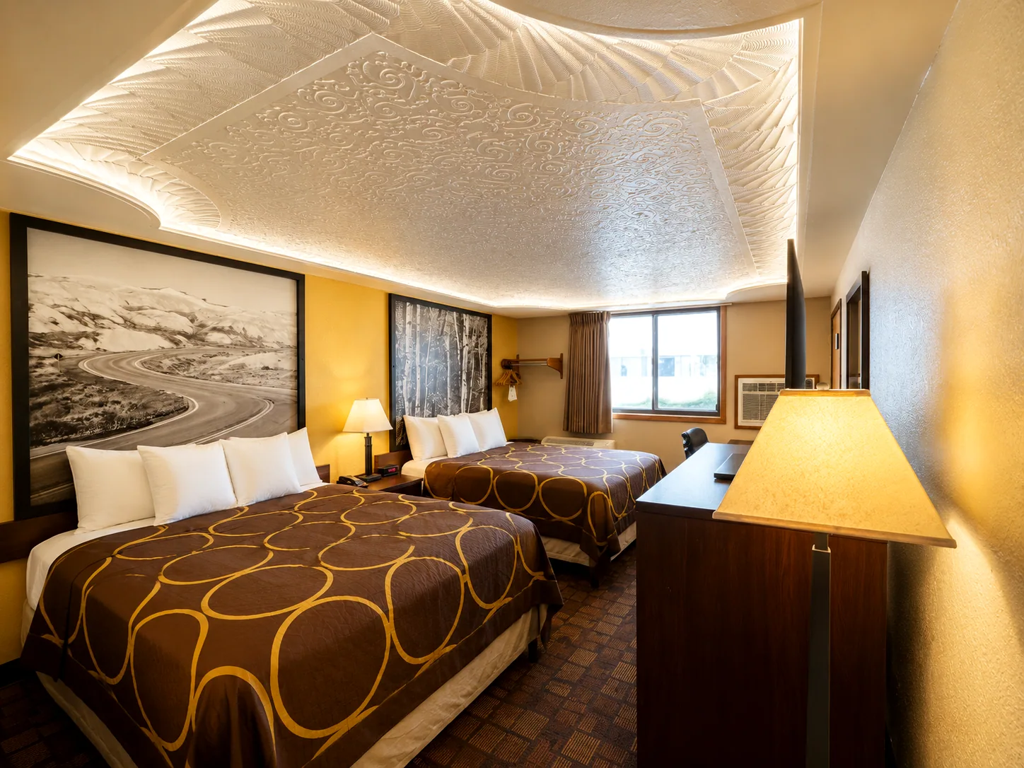 King bed guest room at Super 8 Watertown